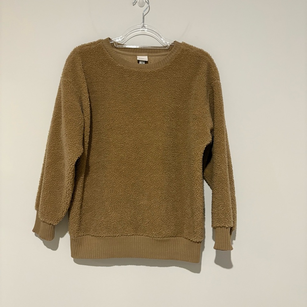 A new day Cozy teddy‎ sherpa Brown Sweatshirt brown size XS